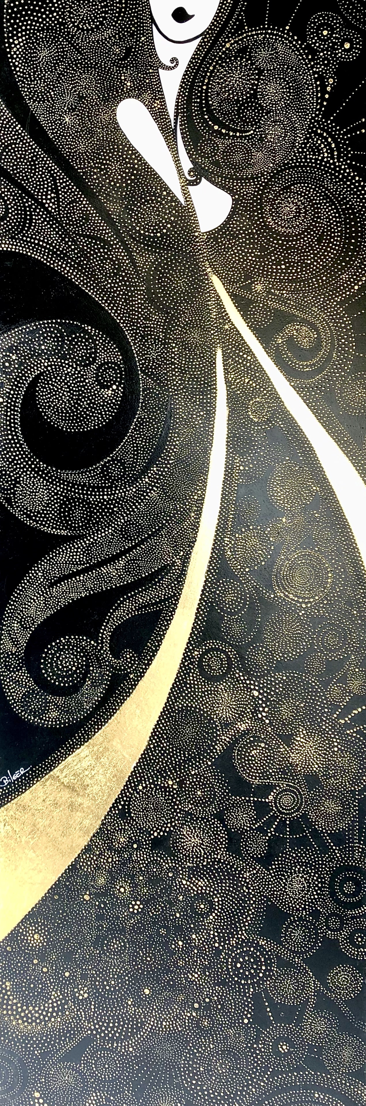 "Petite demoiselle or et noire", 2017. 1 image